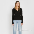 Ladies Winter Long Sleeve Knit Crop Sweater